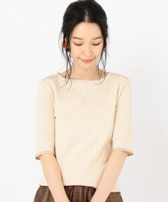 SHIPS / シップス カットソー | PrimaryNavyLabel:テレコボートネックプルオーバー