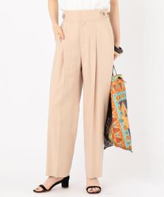 SHIPS / シップス その他パンツ | リネンレーヨンボタンパンツ ベージュカラー