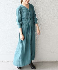 SHIPS / シップス ロング・マキシ丈ワンピース | ソリッドVネックワンピース◇