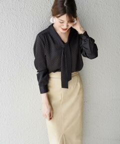 SHIPS / シップス シャツ・ブラウス | 小紋ボウタイブラウス