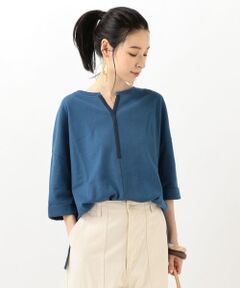 SHIPS / シップス カットソー | コットンブークレパイピングチュニック