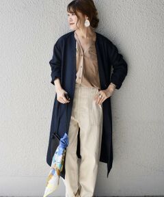 SHIPS / シップス その他アウター | キーネックウールライクコート◇