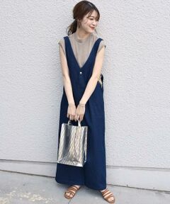 SHIPS / シップス ロング・マキシ丈ワンピース | 【SHIPS別注】UNIVERSAL OVERALL: Vネックジャンパースカートdenim◇