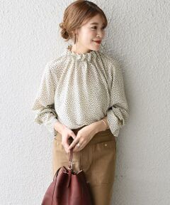 SHIPS / シップス シャツ・ブラウス | フラワープリントハイネックブラウス◇