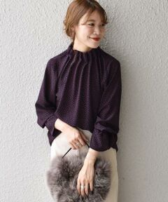 SHIPS / シップス シャツ・ブラウス | フラワープリントハイネックブラウス◇