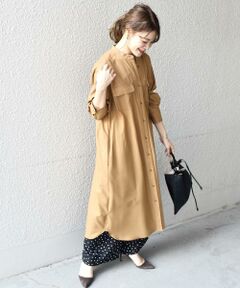 SHIPS / シップス ロング・マキシ丈ワンピース | ウール羽織ワンピース