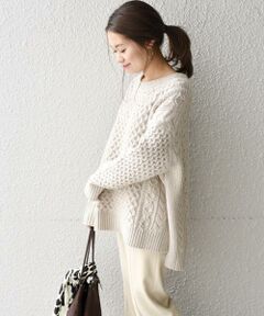 SHIPS / シップス ニット・セーター | ウィンターケーブルクルーネックプルオーバー◇