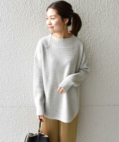 SHIPS / シップス ニット・セーター | ワッフルチュニックプルオーバーニット