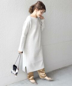 SHIPS / シップス ロング・マキシ丈ワンピース | ウールリブロングワンピース◇