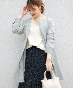 SHIPS / シップス その他アウター | ドローストリングノーカラーコート◇