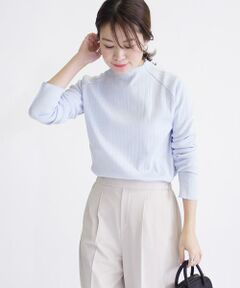 SHIPS / シップス カットソー | ハリヌキハイネックカットソー