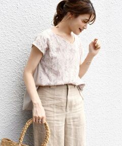 SHIPS / シップス シャツ・ブラウス | ジャカードコンビブラウス◇