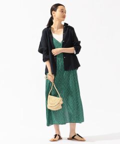 SHIPS / シップス ミニ丈・ひざ丈ワンピース | ラメプリントキャミワンピース