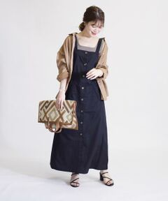 SHIPS / シップス ロング・マキシ丈ワンピース | 【SHIPS別注】UNIVERSAL OVERALL:フロントボタンフレアジャンパースカート◇