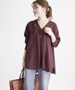 SHIPS / シップス シャツ・ブラウス | キュプラポケットVネックシャツ◇