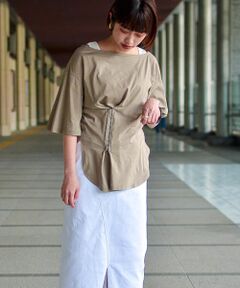 SHIPS / シップス カットソー | SHOP PRESSフックアシンメトリーカットソー◇