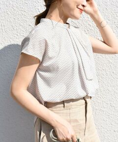 SHIPS / シップス シャツ・ブラウス | 小紋プリントショートスリーブブラウス