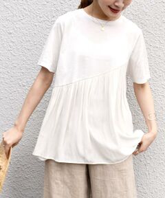 SHIPS / シップス カットソー | カッセンコンビショートスリーブTEE