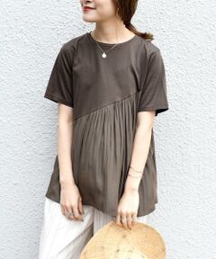 SHIPS / シップス カットソー | カッセンコンビショートスリーブTEE