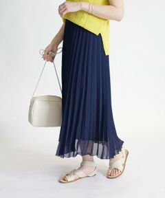 SHIPS / シップス ロング・マキシ丈スカート | シフォンプリーツスカート