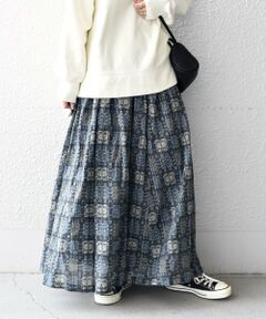 SHIPS / シップス ロング・マキシ丈スカート | *【SHIPS別注】UHURU プリントバリエーションスカート◇