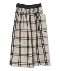 SHIPS / シップス ミニ・ひざ丈スカート | soi-e:リネンチェックスカート