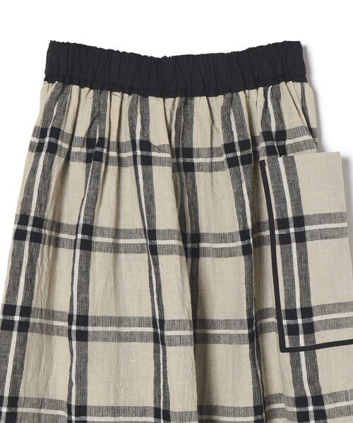 SHIPS / シップス ミニ・ひざ丈スカート | soi-e:リネンチェックスカート | 詳細2