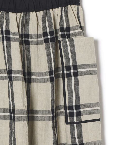 SHIPS / シップス ミニ・ひざ丈スカート | soi-e:リネンチェックスカート | 詳細3