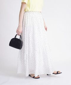 SHIPS / シップス ロング・マキシ丈スカート | ドットティアードギャザースカート◇