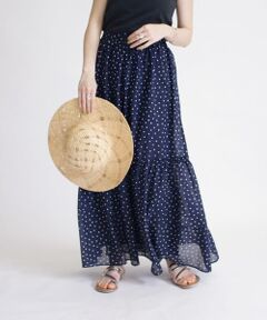 SHIPS / シップス ロング・マキシ丈スカート | ドットティアードギャザースカート◇