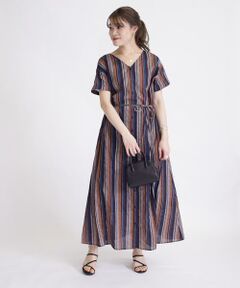 SHIPS / シップス ロング・マキシ丈ワンピース | オリジナルプリント羽織ワンピース◇