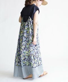 SHIPS / シップス ロング・マキシ丈ワンピース | パネルプリントキャミワンピース