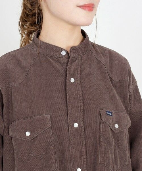 SHIPS for women / シップスウィメン ロング・マキシ丈ワンピース | 【WEB限定/SHIPS別注】Wrangler:コーデュロイノーカラーシャツワンピース◇ | 詳細25