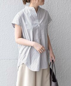 SHIPS / シップス シャツ・ブラウス | SHIPS any:バンドカラーフレンチスリーブシャツ