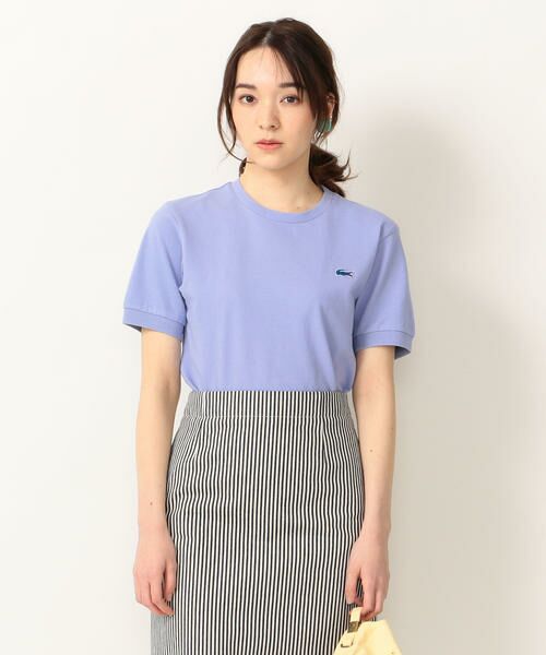 SHIPS for women / シップスウィメン カットソー | 【SHIPS any別注】LACOSTE:PIQUEショートスリーブリブTシャツ | 詳細12