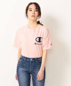 【SHIPS any別注】Champion:プリントショートスリーブTシャツ