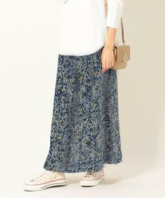 SHIPS / シップス ミニ・ひざ丈スカート | SHIPS any:ペイズリーギャザーマキシスカート