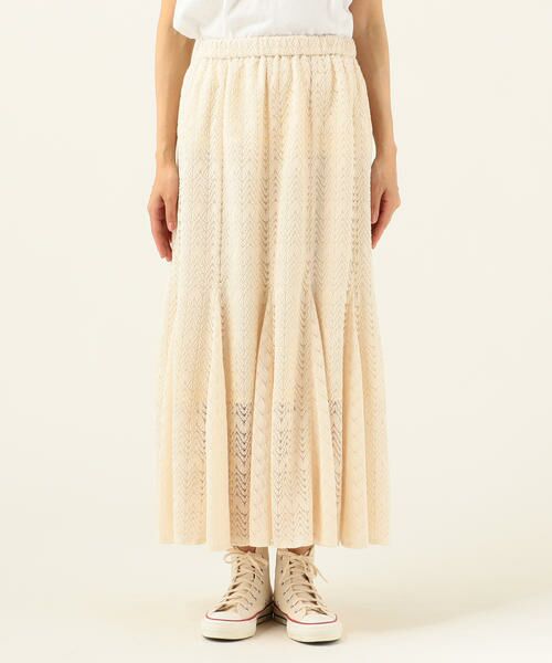 SHIPS / シップス ミニ・ひざ丈スカート | SHIPS any:ニットレーススカート | 詳細8