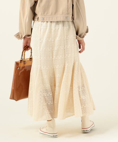 SHIPS / シップス ミニ・ひざ丈スカート | SHIPS any:ニットレーススカート | 詳細2