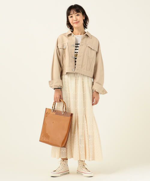 SHIPS / シップス ミニ・ひざ丈スカート | SHIPS any:ニットレーススカート | 詳細5