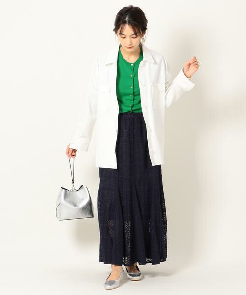 SHIPS / シップス ミニ・ひざ丈スカート | SHIPS any:ニットレーススカート | 詳細18