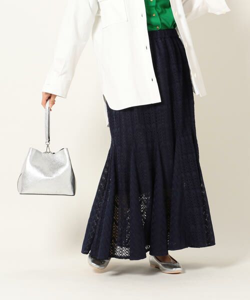 SHIPS / シップス ミニ・ひざ丈スカート | SHIPS any:ニットレーススカート | 詳細15
