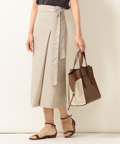 SHIPS / シップス ミニ・ひざ丈スカート | SHIPS any:ラップライクストライプスカート