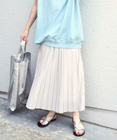 SHIPS / シップス ミニ・ひざ丈スカート | SHIPS any:ソリッドプリーツスカート