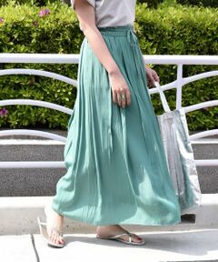 SHIPS / シップス ミニ・ひざ丈スカート | SHIPS any:ドロストリングギャザースカート