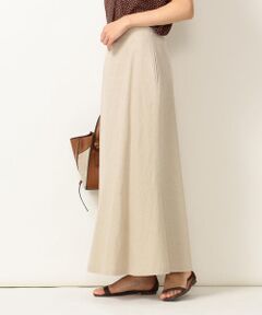 SHIPS / シップス ミニ・ひざ丈スカート | SHIPS any:リネンコットン フレアマキシスカート