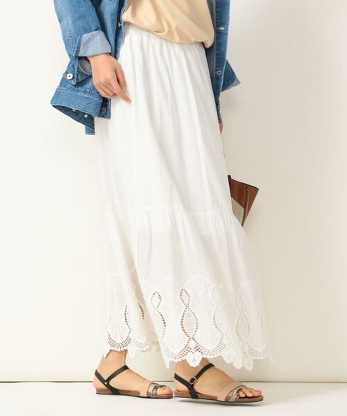 SHIPS for women / シップスウィメン ミニ・ひざ丈スカート | SHIPS any:カットワーク刺繍スカート | 詳細2
