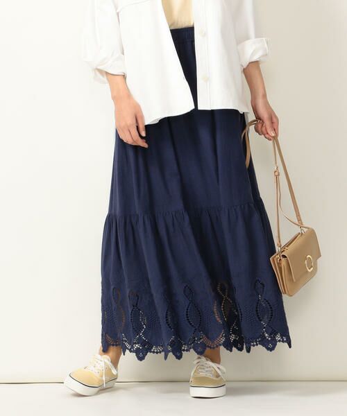 SHIPS for women / シップスウィメン ミニ・ひざ丈スカート | SHIPS any:カットワーク刺繍スカート | 詳細22