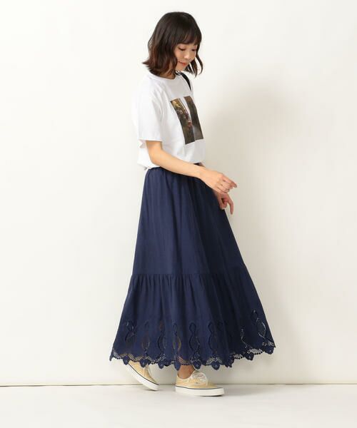 SHIPS for women / シップスウィメン ミニ・ひざ丈スカート | SHIPS any:カットワーク刺繍スカート | 詳細28
