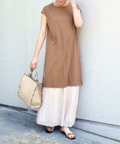 SHIPS / シップス ミニ丈・ひざ丈ワンピース | SHIPS any:TEEセットプリーツスカート